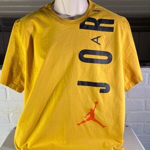 Jordan Yellow Tee with Black and Red Details
